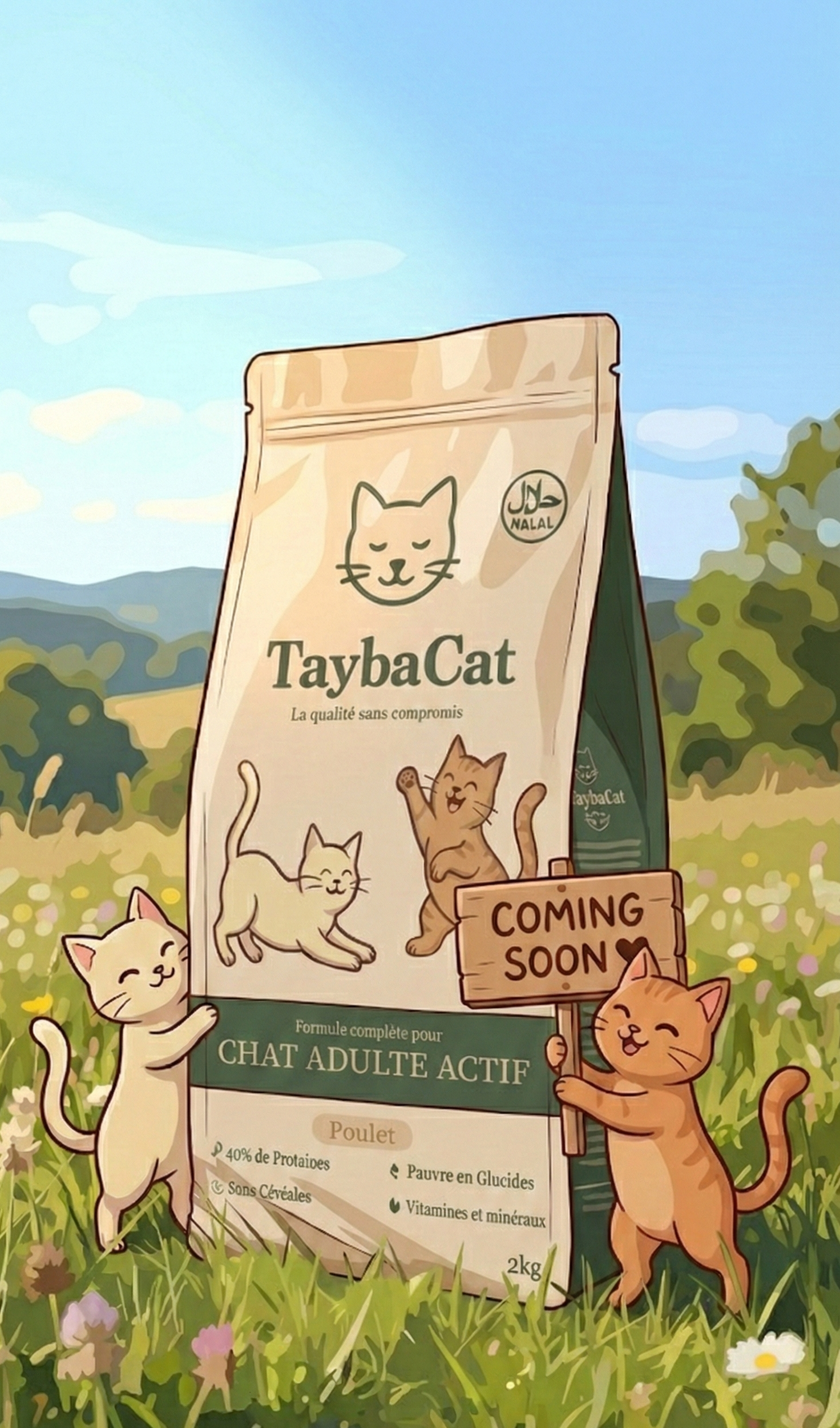 Croquettes chat actif & non stérilisé sans céréales | Poulet frais