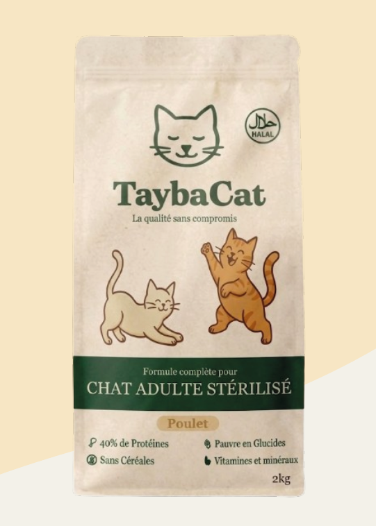 Croquettes pour Chat Stérilisé - Sans Céréales - Poulet Halal